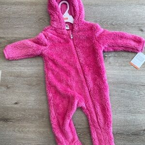 Hudson Baby Plush Pink Footed Sherpa Jumpsuit NWT